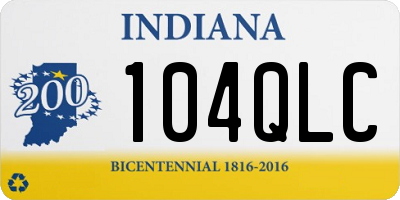 IN license plate 104QLC
