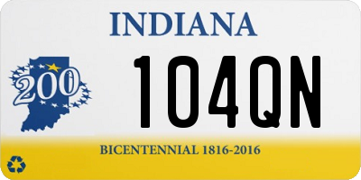 IN license plate 104QN