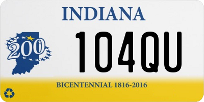 IN license plate 104QU