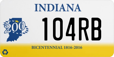 IN license plate 104RB