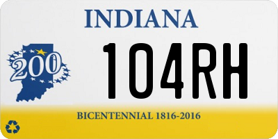 IN license plate 104RH