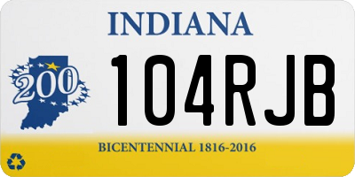 IN license plate 104RJB