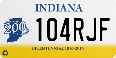 IN license plate 104RJF