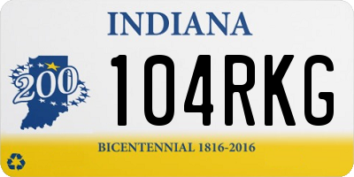 IN license plate 104RKG