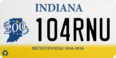 IN license plate 104RNU