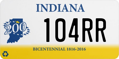 IN license plate 104RR