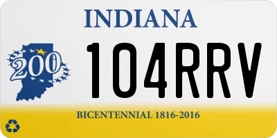 IN license plate 104RRV