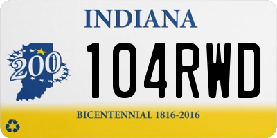 IN license plate 104RWD