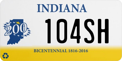 IN license plate 104SH