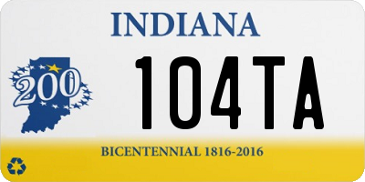 IN license plate 104TA