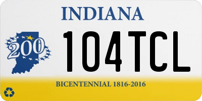IN license plate 104TCL