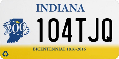 IN license plate 104TJQ