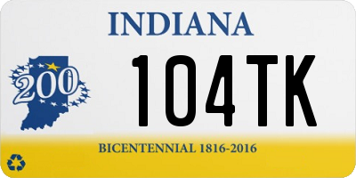IN license plate 104TK