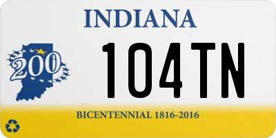 IN license plate 104TN