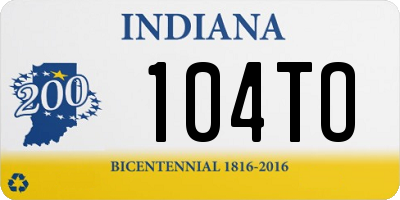 IN license plate 104TO