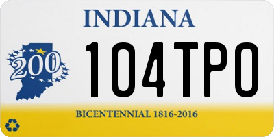 IN license plate 104TPO