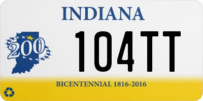 IN license plate 104TT