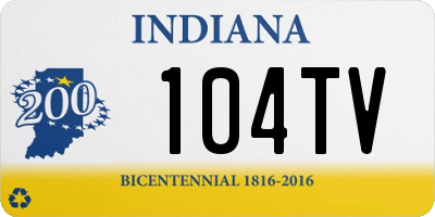 IN license plate 104TV