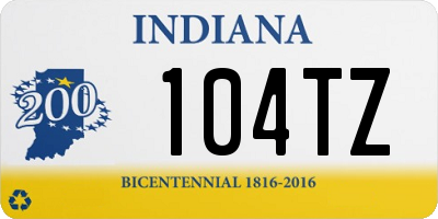 IN license plate 104TZ