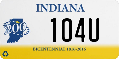 IN license plate 104U