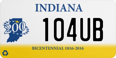 IN license plate 104UB