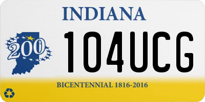 IN license plate 104UCG