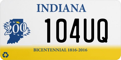 IN license plate 104UQ