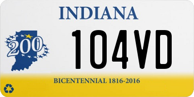 IN license plate 104VD
