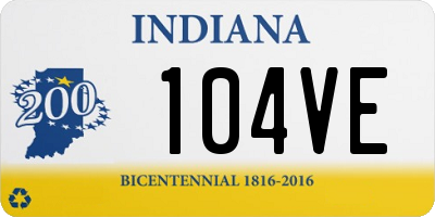 IN license plate 104VE