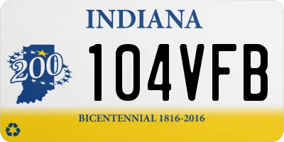 IN license plate 104VFB