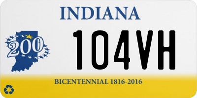 IN license plate 104VH