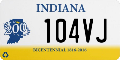 IN license plate 104VJ