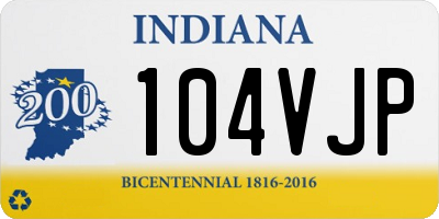 IN license plate 104VJP