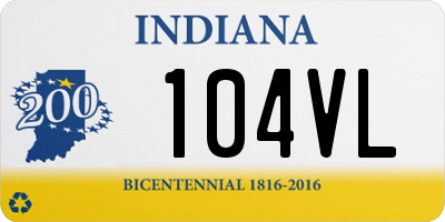 IN license plate 104VL