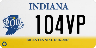 IN license plate 104VP