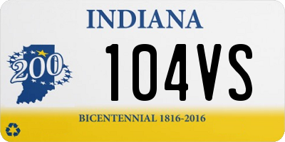 IN license plate 104VS