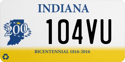 IN license plate 104VU