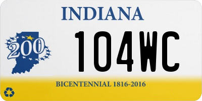 IN license plate 104WC