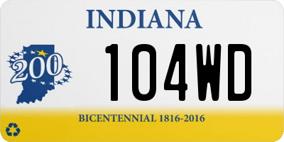 IN license plate 104WD