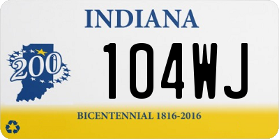 IN license plate 104WJ