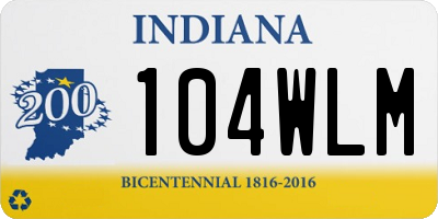 IN license plate 104WLM