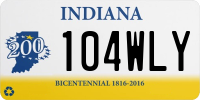 IN license plate 104WLY