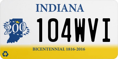 IN license plate 104WVI