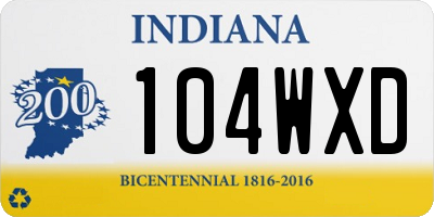 IN license plate 104WXD