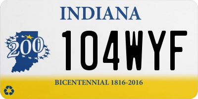 IN license plate 104WYF