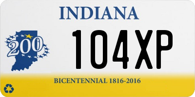 IN license plate 104XP