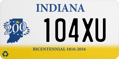 IN license plate 104XU