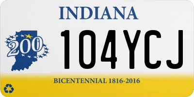 IN license plate 104YCJ