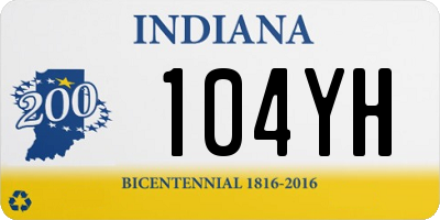 IN license plate 104YH