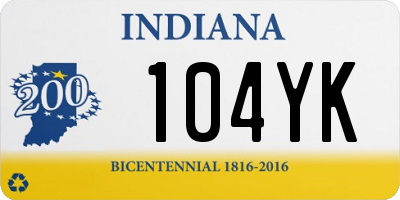 IN license plate 104YK